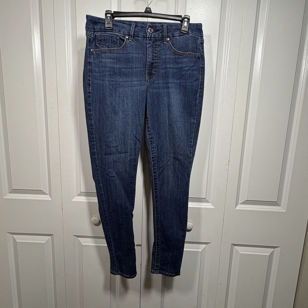 NEW Seven 7 Tummyless High Rise Skinny Jeans Women’s Size 10 Stretch Blue Denim